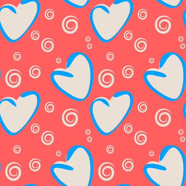 Patrón Sin Costuras Textura Sin Fin Sobre Fondo Cuadrado Corazones — Vector de stock