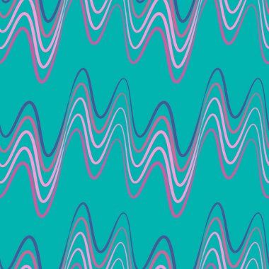 Kusursuz bir şablon, kare arkaplanda sonsuz bir doku - elektrik veya müzik dalgaları. Ses. İç tasarım, site ya da blog için arka plan, kumaş, tekstil, duvar kağıdı, ambalaj. Biçimli illüstrasyon, grafikler.