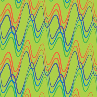 Kusursuz bir şablon, kare arkaplanda sonsuz bir doku - elektrik veya müzik dalgaları. Ses. İç tasarım, site ya da blog için arka plan, kumaş, tekstil, duvar kağıdı, ambalaj. Biçimli illüstrasyon, grafikler.