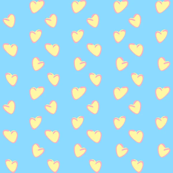 Бесшовный Узор Бесконечная Текстура Квадратном Фоне Стилизованные Сердца Цветная Графика — стоковый вектор