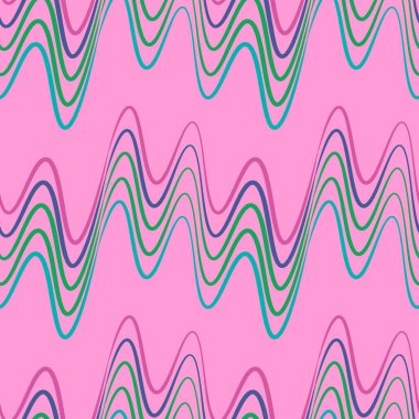 Kusursuz bir şablon, kare arkaplanda sonsuz bir doku - elektrik veya müzik dalgaları. Ses. İç tasarım, site ya da blog için arka plan, kumaş, tekstil, duvar kağıdı, ambalaj. Biçimli illüstrasyon, grafikler.