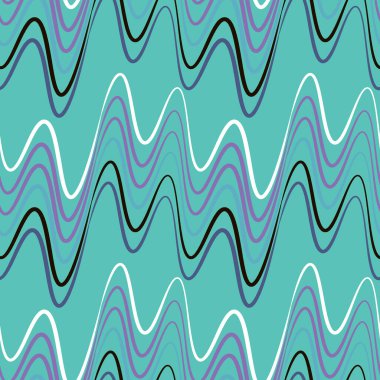 Kusursuz bir şablon, kare arkaplanda sonsuz bir doku - elektrik veya müzik dalgaları. Ses. İç tasarım, site ya da blog için arka plan, kumaş, tekstil, duvar kağıdı, ambalaj. Biçimli illüstrasyon, grafikler.