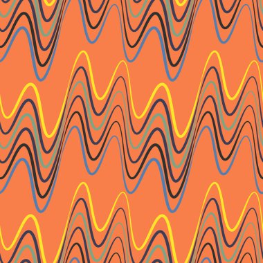 Kusursuz bir şablon, kare arkaplanda sonsuz bir doku - elektrik veya müzik dalgaları. Ses. İç tasarım, site ya da blog için arka plan, kumaş, tekstil, duvar kağıdı, ambalaj. Biçimli illüstrasyon, grafikler.