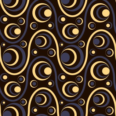 Kusursuz desen, kare arkaplanda sonsuz doku - renkli dalgalar ve daireler - grafikler. Muhteşem bir dünya. Gerçeküstü. Tasarım elemanları. Web sitesi, blog, duvar kağıdı, tekstil, ambalaj için arkaplan.