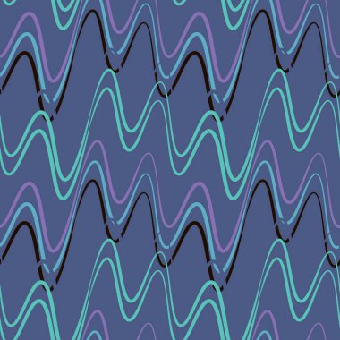 Kusursuz bir şablon, kare arkaplanda sonsuz bir doku - elektrik veya müzik dalgaları. Ses. İç tasarım, site ya da blog için arka plan, kumaş, tekstil, duvar kağıdı, ambalaj. Biçimli illüstrasyon, grafikler.