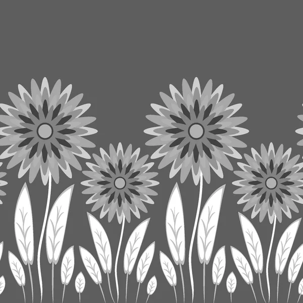 Kare arkaplandaki sonsuz desen - biçimlendirilmiş sihirli çiçekler, yaz çiçekleri - grafikler. Muhteşem bir dünya. Gerçeküstü. Tasarım ögeleri