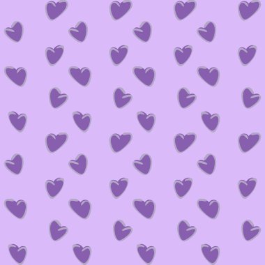 Kusursuz desen, kare arkaplandaki sonsuz doku - şekillendirilmiş kalpler - renk grafikleri. Muhteşem bir aşk dünyası. Gerçeküstü. Tasarım elemanları. Web sitesi, blog, duvar kağıdı, tekstil, ambalaj için arkaplan.