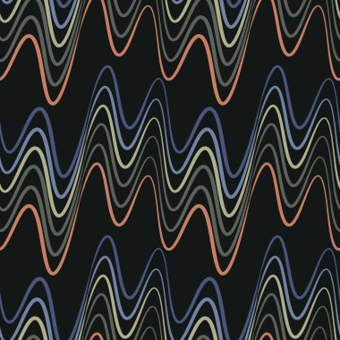 Kusursuz bir şablon, kare arkaplanda sonsuz bir doku - elektrik veya müzik dalgaları. Ses. İç tasarım, site ya da blog için arka plan, kumaş, tekstil, duvar kağıdı, ambalaj. Biçimli illüstrasyon, grafikler.