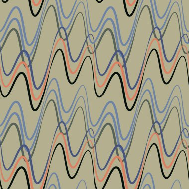 Kusursuz bir şablon, kare arkaplanda sonsuz bir doku - elektrik veya müzik dalgaları. Ses. İç tasarım, site ya da blog için arka plan, kumaş, tekstil, duvar kağıdı, ambalaj. Biçimli illüstrasyon, grafikler.
