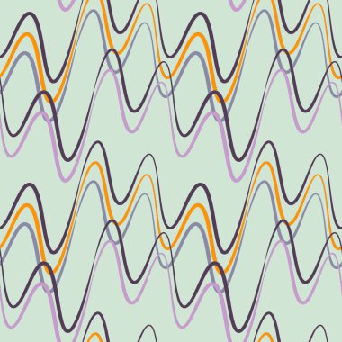 Kusursuz bir şablon, kare arkaplanda sonsuz bir doku - elektrik veya müzik dalgaları. Ses. İç tasarım, site ya da blog için arka plan, kumaş, tekstil, duvar kağıdı, ambalaj. Biçimli illüstrasyon, grafikler.