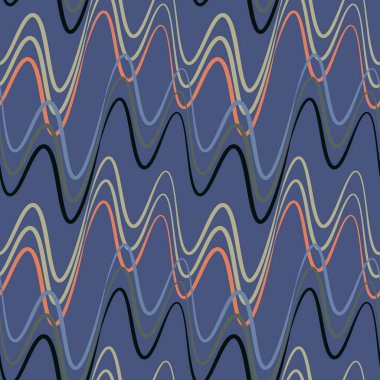 Kusursuz bir şablon, kare arkaplanda sonsuz bir doku - elektrik veya müzik dalgaları. Ses. İç tasarım, site ya da blog için arka plan, kumaş, tekstil, duvar kağıdı, ambalaj. Biçimli illüstrasyon, grafikler.