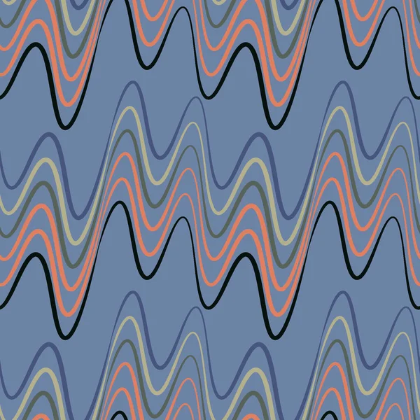 Bezešvý Vzor Nekonečná Textura Čtvercovém Pozadí Vlny Elektřiny Nebo Hudby — Stockový vektor