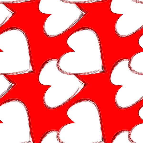 Patrón Sin Costuras Textura Infinita Sobre Fondo Cuadrado Los Corazones — Vector de stock