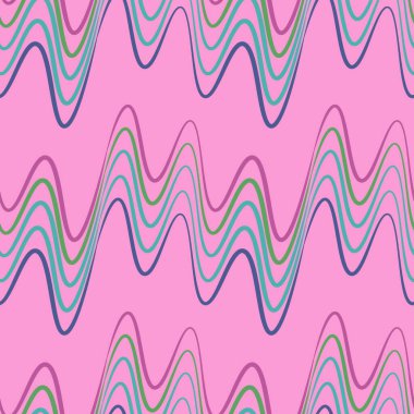 Kusursuz bir şablon, kare arkaplanda sonsuz bir doku - elektrik veya müzik dalgaları. Ses. İç tasarım, site ya da blog için arka plan, kumaş, tekstil, duvar kağıdı, ambalaj. Biçimli illüstrasyon, grafikler.