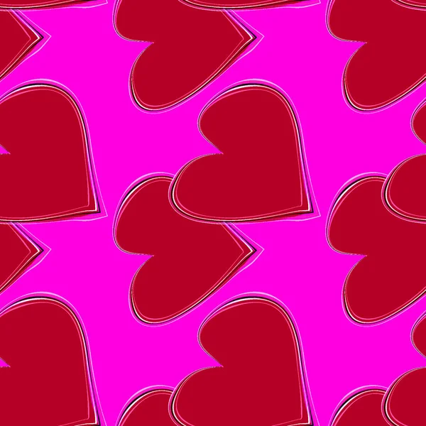 Patrón Sin Costuras Textura Infinita Sobre Fondo Cuadrado Los Corazones — Vector de stock