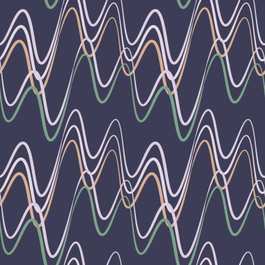 Kusursuz bir şablon, kare arkaplanda sonsuz bir doku - elektrik veya müzik dalgaları. Ses. İç tasarım, site ya da blog için arka plan, kumaş, tekstil, duvar kağıdı, ambalaj. Biçimli illüstrasyon, grafikler.