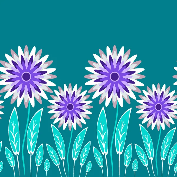 Kare arkaplandaki sonsuz desen - biçimlendirilmiş sihirli çiçekler, yaz çiçekleri - grafikler. Muhteşem bir dünya. Gerçeküstü. Tasarım ögeleri