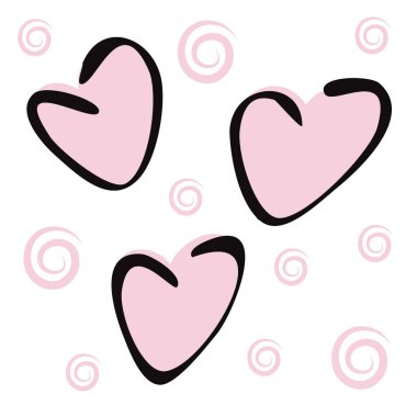 Kusursuz desen, kare arkaplandaki sonsuz doku - şekillendirilmiş kalpler - renk grafikleri. Muhteşem bir aşk dünyası. Gerçeküstü. Tasarım elemanları. Web sitesi, blog, duvar kağıdı, tekstil, ambalaj için arkaplan.