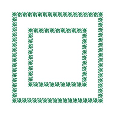 Kare bir sayfadaki dekoratif etnik unsurların çerçeveleri, gerçeküstü, grafikler. Defter kapakları, mobil uygulamalar, web siteleri, tasarım ögeleri tasarlanıyor