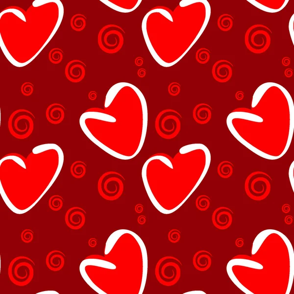 Kusursuz desen, kare arkaplandaki sonsuz doku - şekillendirilmiş kalpler - renk grafikleri. Muhteşem bir aşk dünyası. Gerçeküstü. Tasarım elemanları. Web sitesi, blog, duvar kağıdı, tekstil, ambalaj için arkaplan.