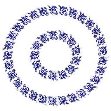 Kare bir tablodaki dekoratif etnik unsurların çerçeveleri, sürreal, grafikler