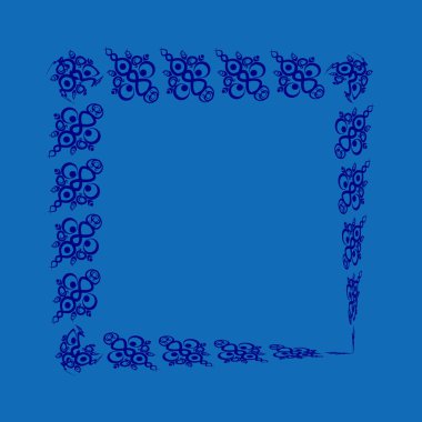 Kare bir sayfadaki dekoratif etnik unsurların çerçeveleri, gerçeküstü, grafikler. Defter kapakları, mobil uygulamalar, web siteleri, tasarım ögeleri tasarlanıyor