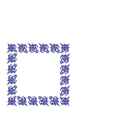 Kare bir sayfadaki dekoratif etnik unsurların çerçeveleri, gerçeküstü, grafikler. Defter kapakları, mobil uygulamalar, web siteleri, tasarım ögeleri tasarlanıyor