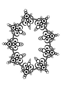 A4 formatındaki dantel etnik elementlerin çerçeveleri, sürreal, siyah ve beyaz grafikler. Defter kapakları, mobil uygulamalar, web siteleri, tasarım ögeleri tasarlanıyor