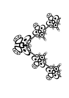 A4 formatındaki dantel etnik elementlerin çerçeveleri, sürreal, siyah ve beyaz grafikler. Defter kapakları, mobil uygulamalar, web siteleri, tasarım ögeleri tasarlanıyor