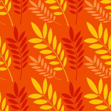 Kusursuz desen, kare arkaplandaki sonsuz doku - külün stilize edilmiş yaprakları - grafikler. Muhteşem bitki dünyası. Gerçeküstü. Tasarım elemanları. Web sitesi, blog, duvar kağıdı, tekstil, ambalaj için arkaplan.