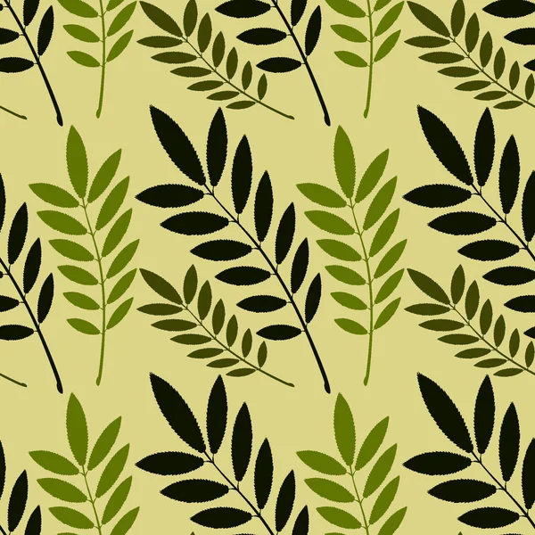 Kusursuz desen, kare arkaplandaki sonsuz doku - külün stilize edilmiş yaprakları - grafikler. Muhteşem bitki dünyası. Gerçeküstü. Tasarım elemanları. Web sitesi, blog, duvar kağıdı, tekstil, ambalaj için arkaplan.