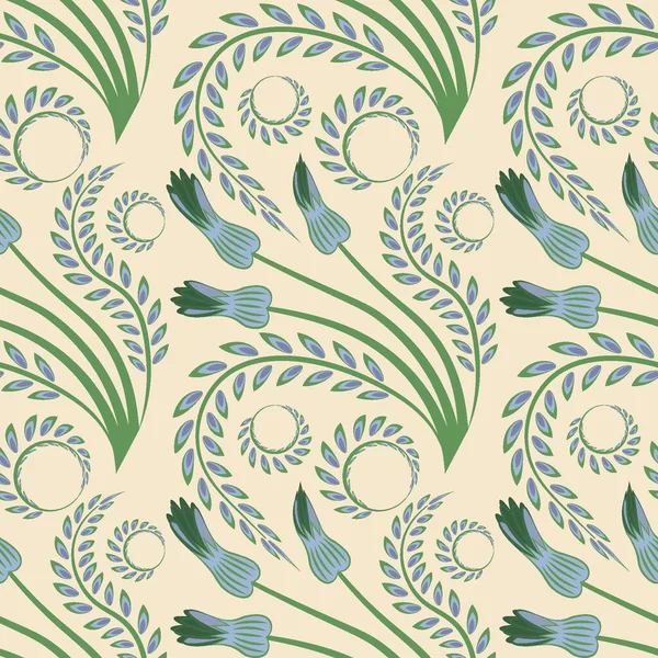Kusursuz desen, kare arkaplanda uçsuz bucaksız doku - şekillendirilmiş çiçek ve yapraklar, kabarcıklarla çevrili - grafikler. Muhteşem bitki dünyası. Gerçeküstü. Tasarım elemanları. Web sitesi, blog, duvar kağıdı, tekstil, ambalaj için arkaplan.
