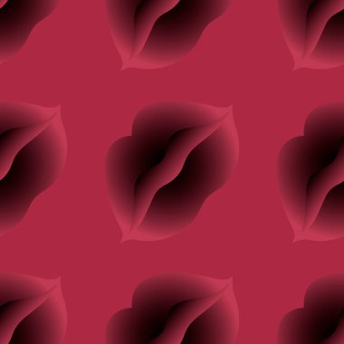 Kusursuz desen, kare arkaplanda sonsuz doku stilize edilmiş dudaklar, yarı açık ağız izole edilmiş, grafikler. Moda ve tarzın bohem dünyası. Gerçeküstü. Tasarım elemanları. Web sitesi, blog, duvar kağıdı, tekstil, ambalaj için arkaplan.