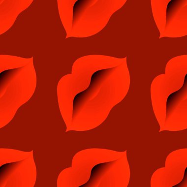 Kusursuz desen, kare arkaplanda sonsuz doku stilize edilmiş dudaklar, yarı açık ağız izole edilmiş, grafikler. Moda ve tarzın bohem dünyası. Gerçeküstü. Tasarım elemanları. Web sitesi, blog, duvar kağıdı, tekstil, ambalaj için arkaplan.