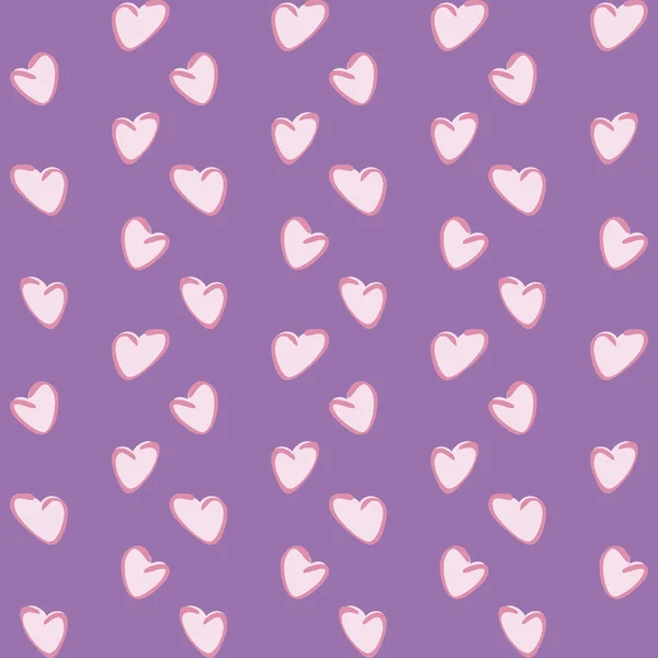 Patrón Sin Costuras Textura Sin Fin Sobre Fondo Cuadrado Corazones — Vector de stock