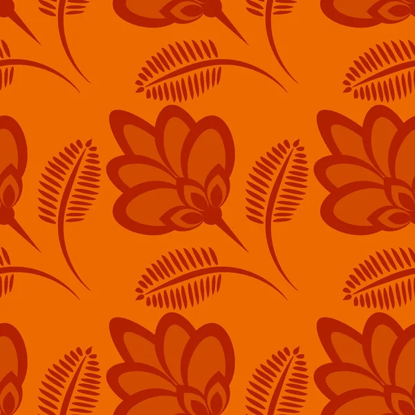 Nahtloses Muster Endlose Textur Stilisierte Blumen Grafiken Pflanzen Gestaltungselemente Tapeten — Stockvektor