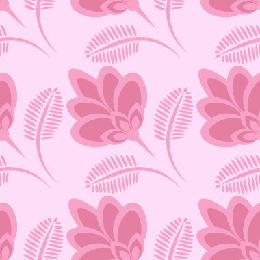 Kusursuz desen, uçsuz bucaksız doku, biçimlendirilmiş çiçekler, grafikler. Bitkiler. Tasarım ögeleri - Duvar kağıdı, tekstil, paketleme, siteler veya mobil uygulamalar için arkaplan