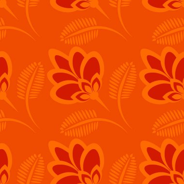 Kusursuz desen, uçsuz bucaksız doku, biçimlendirilmiş çiçekler, grafikler. Bitkiler. Tasarım ögeleri - Duvar kağıdı, tekstil, paketleme, siteler veya mobil uygulamalar için arkaplan