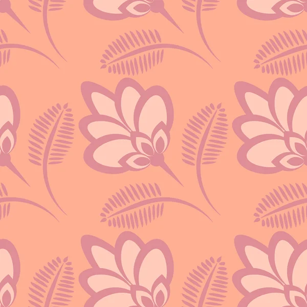 Kusursuz desen, uçsuz bucaksız doku, biçimlendirilmiş çiçekler, grafikler. Bitkiler. Tasarım ögeleri - Duvar kağıdı, tekstil, paketleme, siteler veya mobil uygulamalar için arkaplan