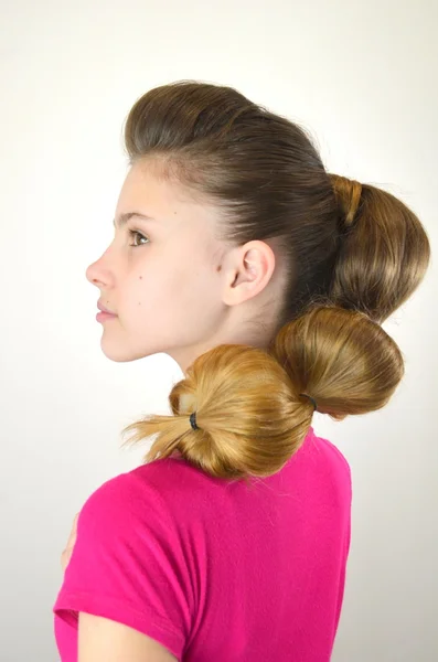 Frisur mit langen Haaren — Stockfoto