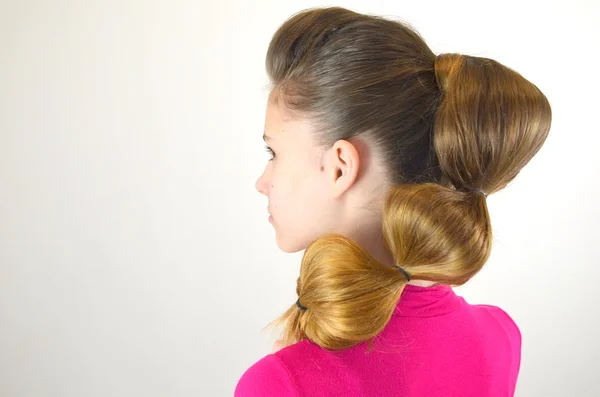 Hairstyle with long hair — Stock Photo, Image