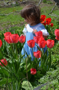 Lale ile küçük kız