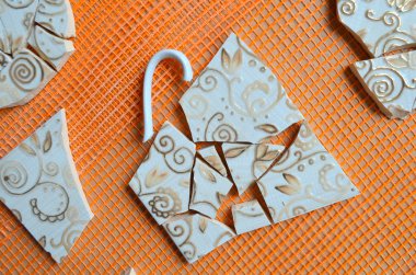 Mozaik çini bir sopa ile