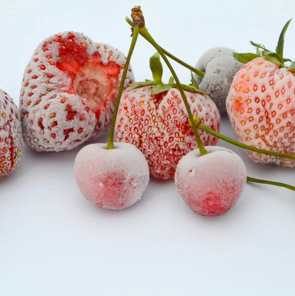 Bayas congeladas - fresas y cerezas — Foto de Stock