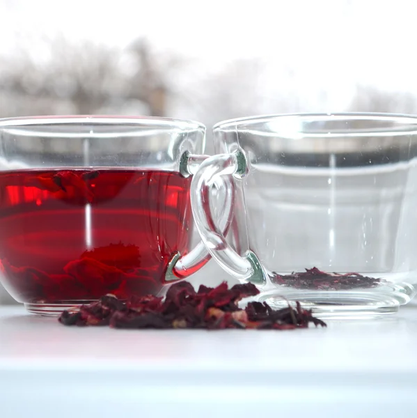 Czerwony hibiscus herbata — Zdjęcie stockowe