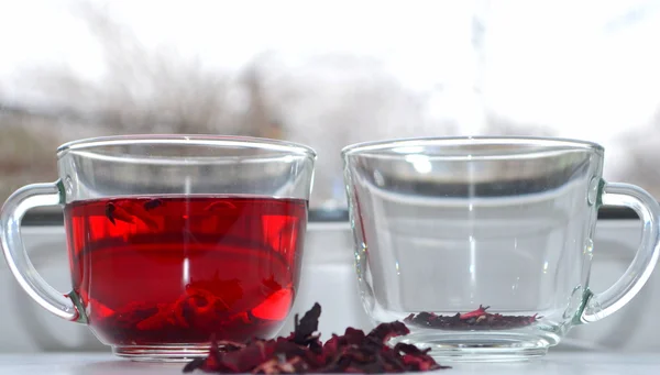 Té de hibisco rojo — Foto de Stock