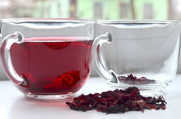 Té de hibisco rojo — Foto de Stock