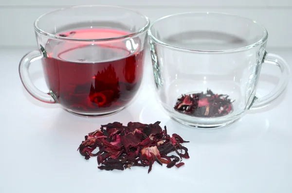 Té de hibisco rojo — Foto de Stock