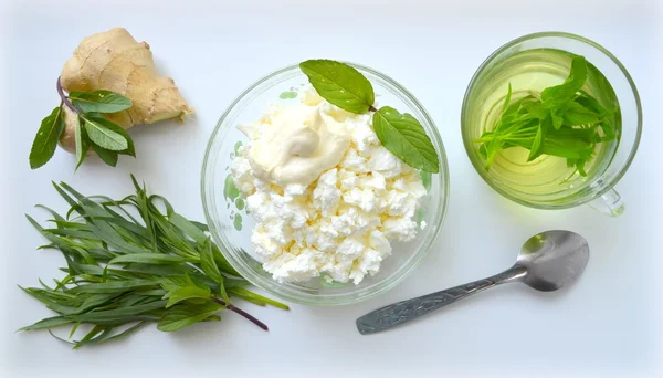 Cottage cheese — Stock Photo, Image