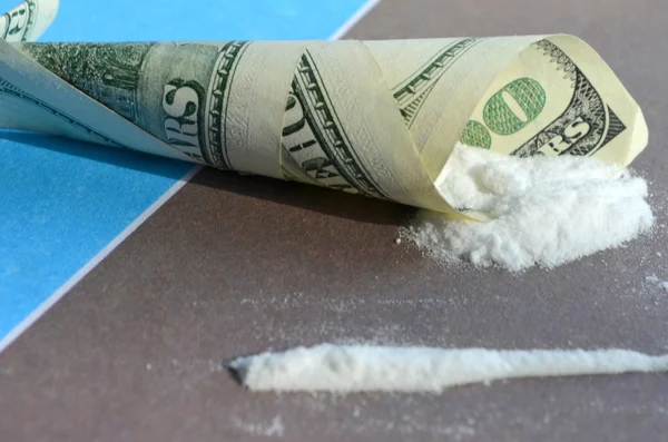 Drugs en geld — Stockfoto